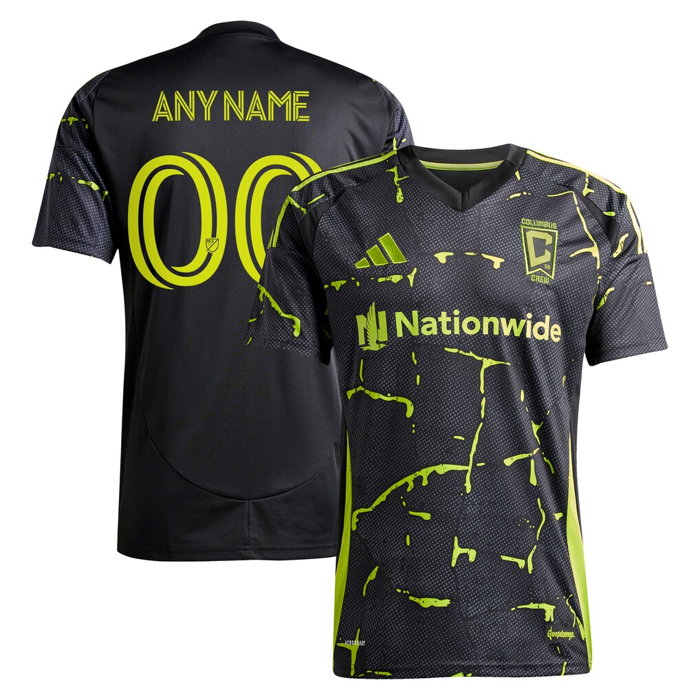 Men's Columbus Crew adidas Black 2025 The Goosebumps Kit Replica Custom Jersey - Ujersey