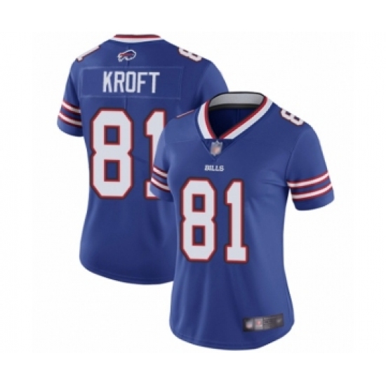 Women's Buffalo Bills #81 Tyler Kroft Royal Blue Team Color Vapor Untouchable Elite Player Football Jersey - Ujersey