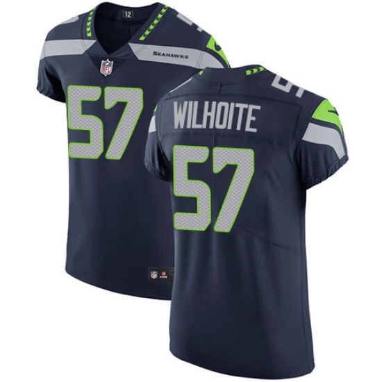 Men's Nike Seattle Seahawks #57 Michael Wilhoite Steel Blue Team Color Vapor Untouchable Elite Player NFL Jersey - Ujersey