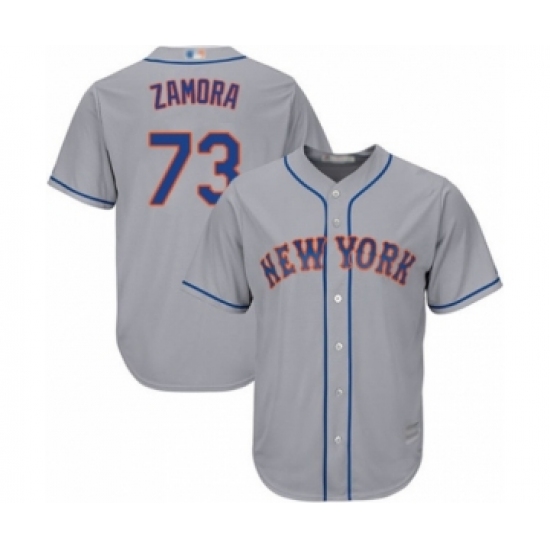 Youth New York Mets #73 Daniel Zamora Authentic Grey Road Cool Base Baseball Player Jersey - Ujersey