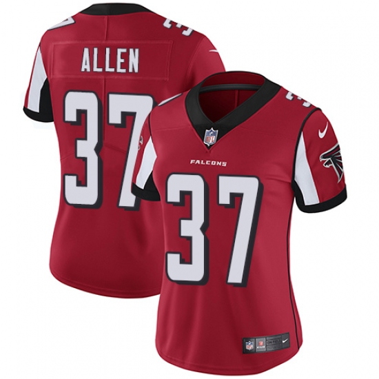Women's Nike Atlanta Falcons #37 Ricardo Allen Red Team Color Vapor Untouchable Limited Player NFL Jersey - Ujersey