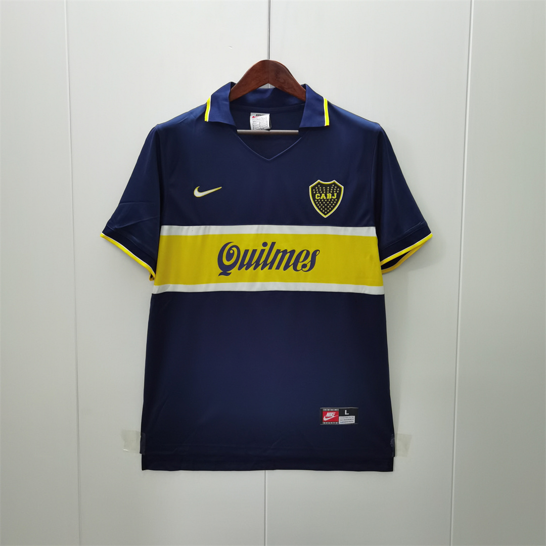 Boca Juniors Retro Soccer Jersey Home Custom Shirt 1996/1997 - Ujersey NHL