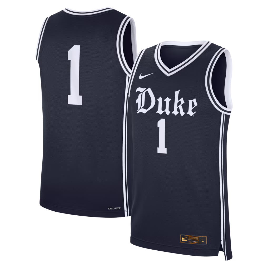 Men's Nike Navy Duke Blue Devils #1 Alternate Replica Basketball Jersey