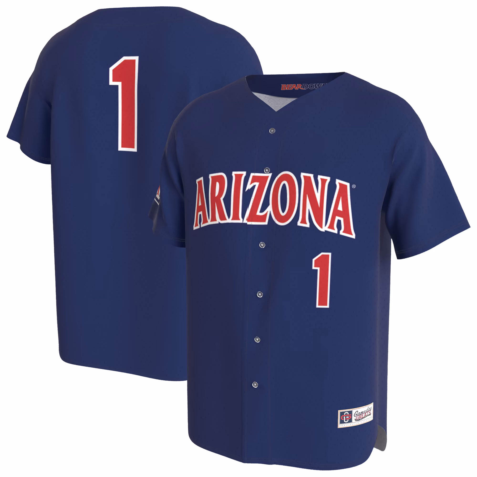 Youth GameDay Greats Navy Arizona Wildcats Lightweight Collegiate Baseball Fashion Jersey - U-jersey