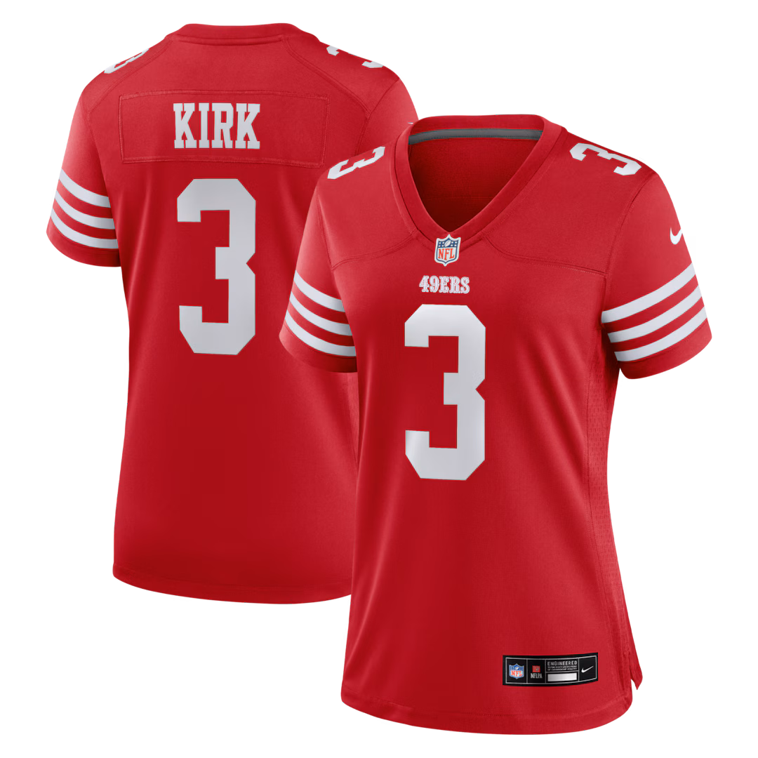 Women's San Francisco 49ers Christian Kirk Nike Scarlet Team Game Jersey - Ujersey
