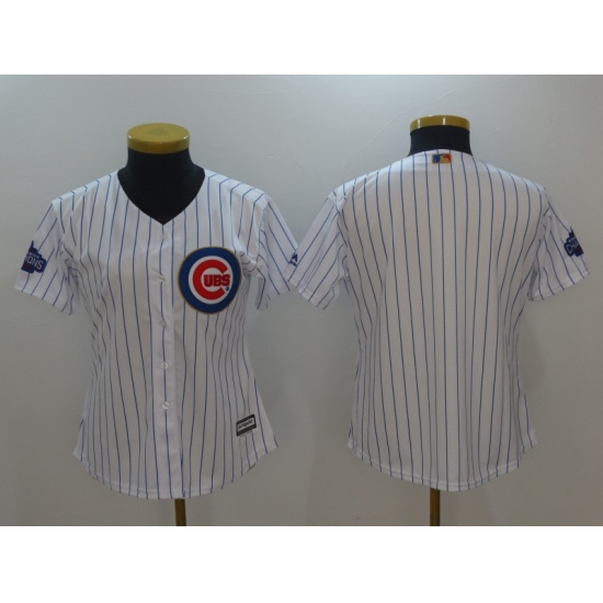 Women's Nike Chicago Cubs Blank White Home Stitched Baseball Jersey - Ujersey