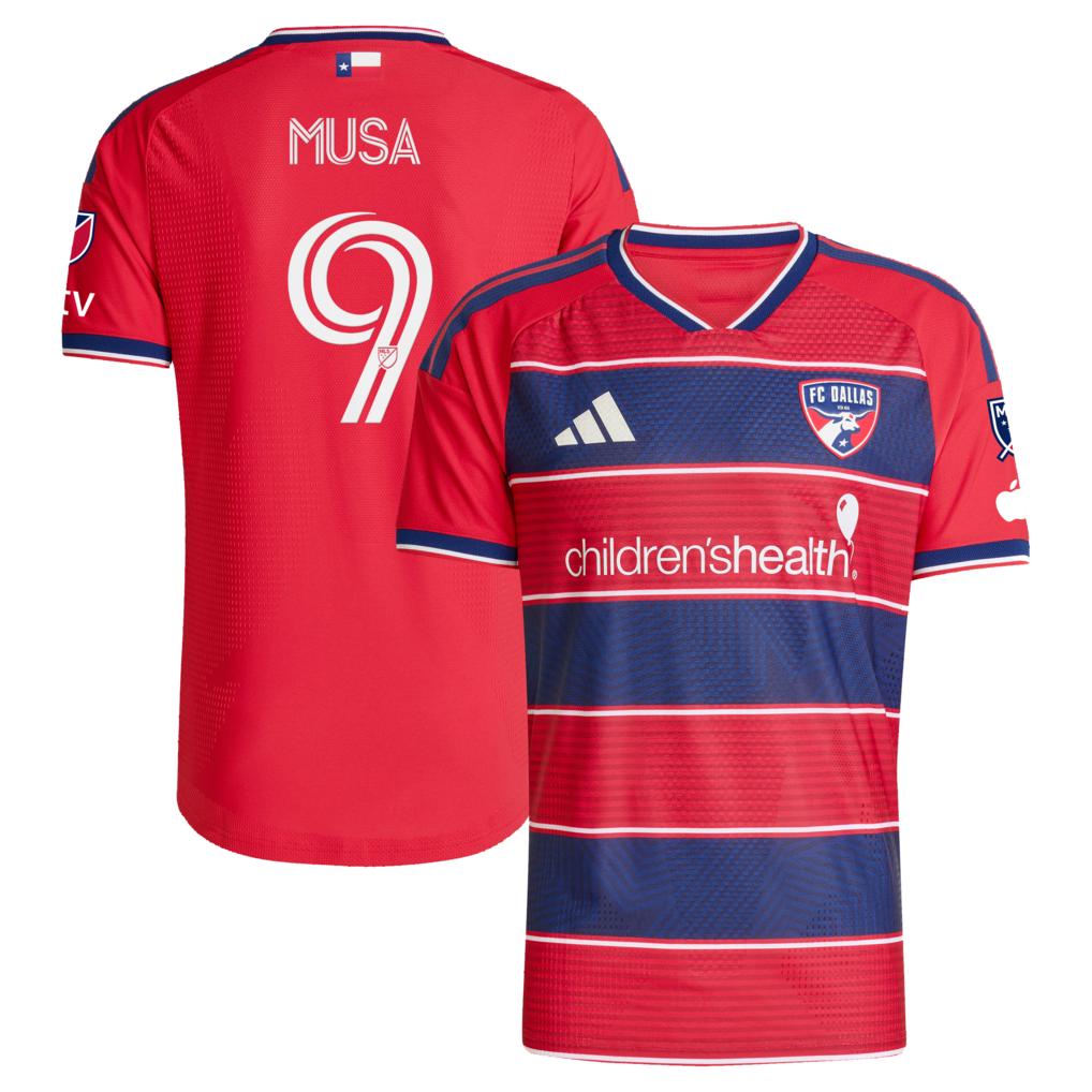 Men's FC Dallas Petar Musa adidas Red 2026 DNA Kit On-Field Authentic Patch Jersey - Ujersey