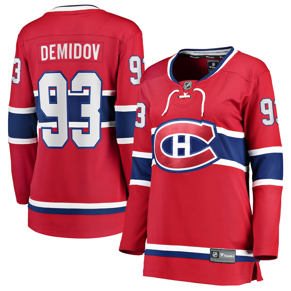 Women's Montreal Canadiens Ivan Demidov Fanatics Red Home Breakaway Player Jersey - Ujersey NHL