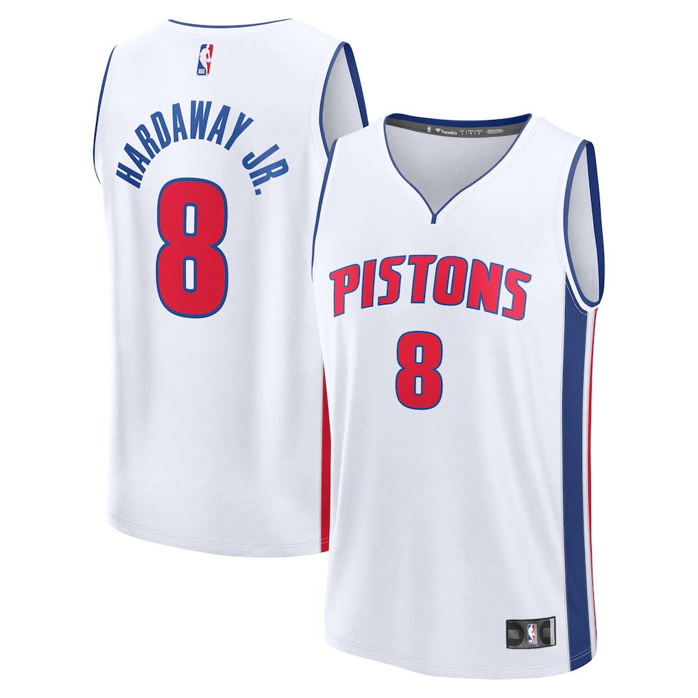 Men's Detroit Pistons Tim Hardaway Jr. Fanatics White Fast Break Replica Player Jersey - Association Edition - U-jersey