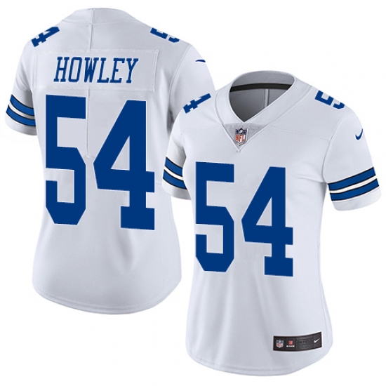 Women's Nike Dallas Cowboys #54 Chuck Howley White Vapor Untouchable Limited Player NFL Jersey - Ujersey