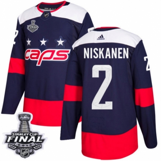 Youth Adidas Washington Capitals #2 Matt Niskanen Authentic Navy Blue 2018 Stadium Series 2018 Stanley Cup Final NHL Jersey