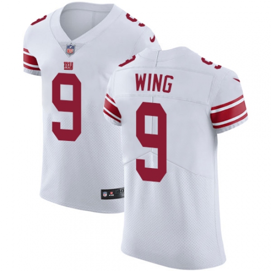 Men's Nike New York Giants #9 Brad Wing White Vapor Untouchable Elite Player NFL Jersey - Ujersey