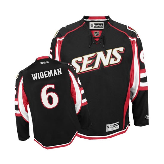Men's Reebok Ottawa Senators #6 Chris Wideman Authentic Black Third NHL Jersey - Ujersey