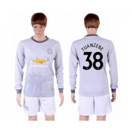 Manchester United #38 Tuanzebe Sec Away Long Sleeves Soccer Club Jersey