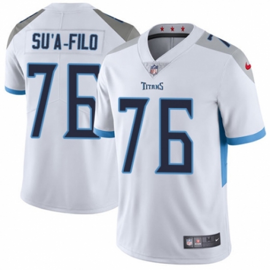 Youth Nike Tennessee Titans #76 Xavier Su'a-Filo White Vapor Untouchable Limited Player NFL Jersey - Ujersey