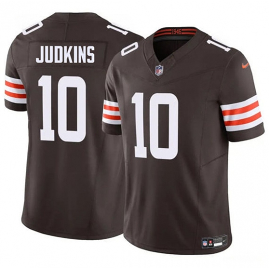 Men's Cleveland Browns #10 Quinshon Judkins Brown 2025 F.U.S.E. Vapor Limited Football Stitched Jersey - Ujersey