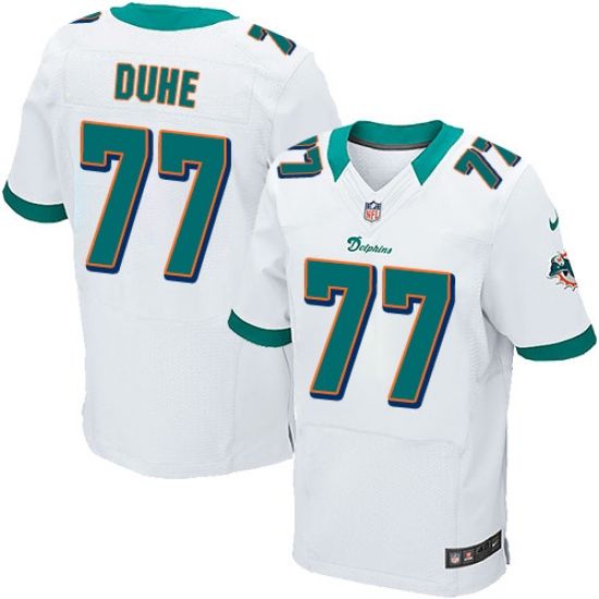 Men's Nike Miami Dolphins #77 Adam Joseph Duhe Elite White NFL Jersey - Ujersey