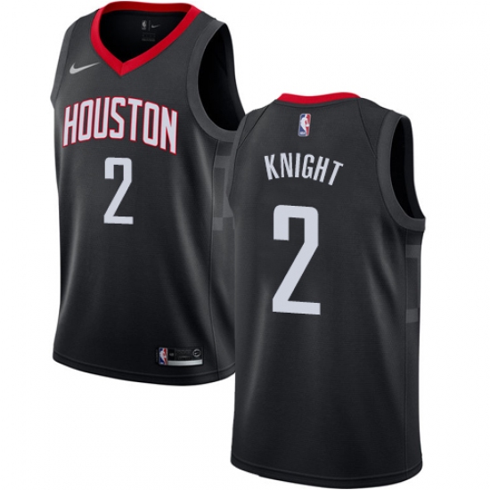Youth Nike Houston Rockets #2 Brandon Knight Swingman Black NBA Jersey Statement Edition - Ujersey