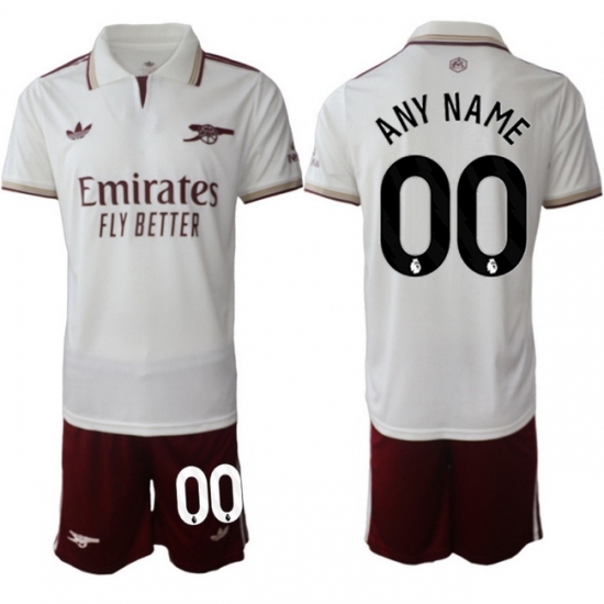 Men Arsenal 2026 Soccer Jerseys White CUSTOM - Ujersey