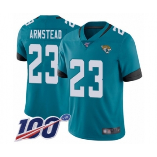 Men's Jacksonville Jaguars #23 Ryquell Armstead Teal Green Alternate Vapor Untouchable Limited Player 100th Season Football Jersey - Ujersey