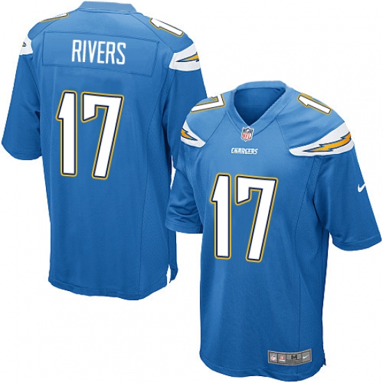 Men's Nike Los Angeles Chargers #17 Philip Rivers Game Electric Blue Alternate NFL Jersey - Ujersey