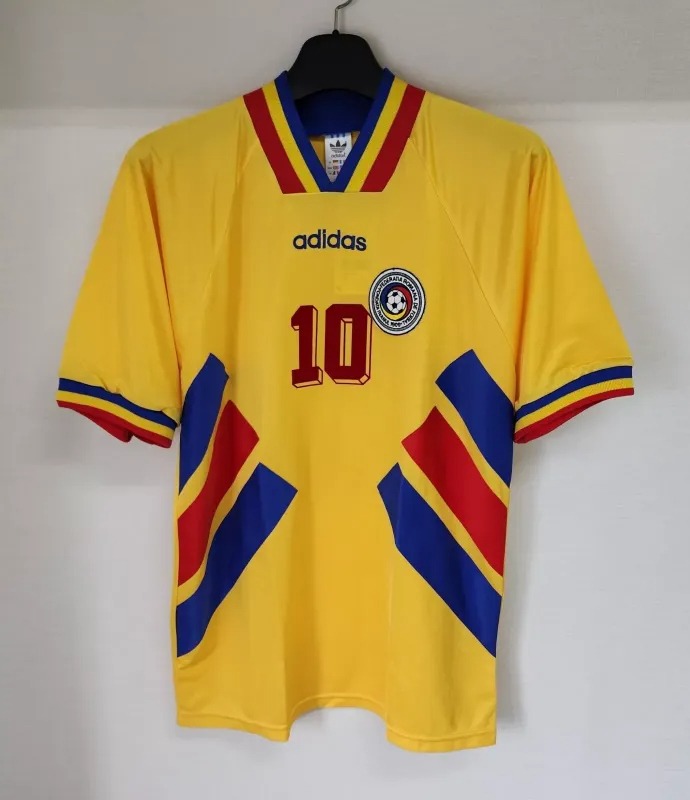 Romania Soccer Jersey Home Retro Jersey 1994 - Ujersey NHL