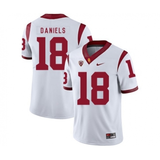 USC Trojans 18 JT Daniels White College Football Jersey - Ujersey