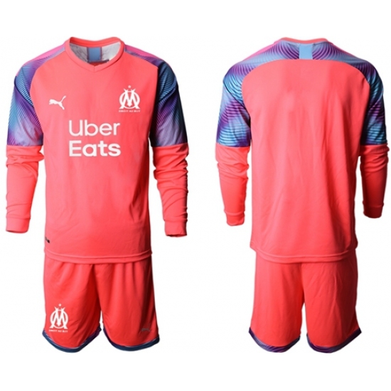 Marseille Blank Pink Goalkeeper Long Sleeves Soccer Club Jersey