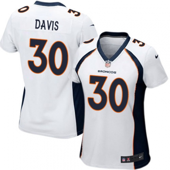 Women's Nike Denver Broncos #30 Terrell Davis Game White NFL Jersey - Ujersey