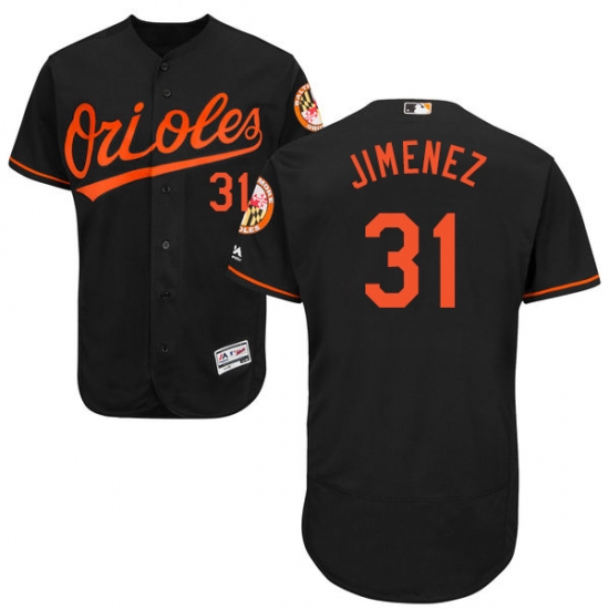 Men's Majestic Baltimore Orioles #31 Ubaldo Jimenez Black Alternate Flex Base Authentic Collection MLB Jersey - Ujersey