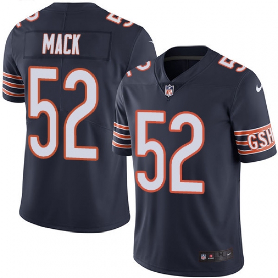 Youth Nike Chicago Bears #52 Khalil Mack Navy Blue Team Color Vapor Untouchable Limited Player NFL Jersey - Ujersey