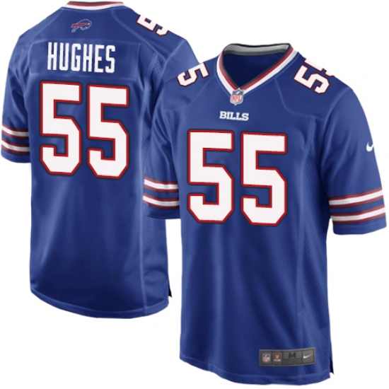 Men's Nike Buffalo Bills #55 Jerry Hughes Game Royal Blue Team Color NFL Jersey - Ujersey