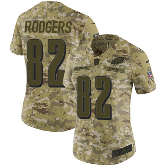 Women's Nike Philadelphia Eagles #82 Richard Rodgers Limited Camo 2018 Salute to Service NFL Jersey - Ujersey
