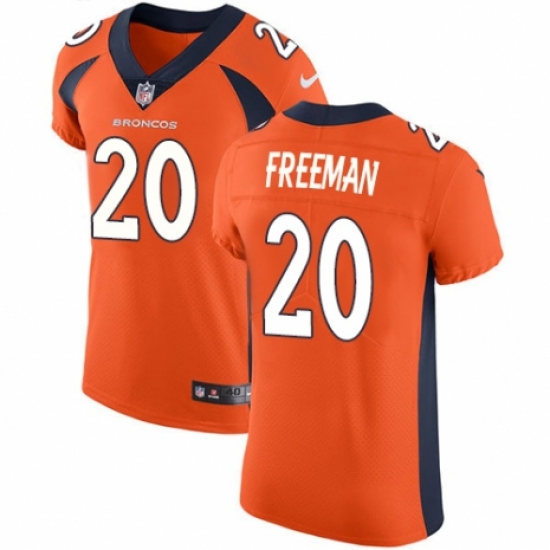 Men's Nike Denver Broncos #20 Royce Freeman Orange Team Color Vapor Untouchable Elite Player NFL Jersey - Ujersey