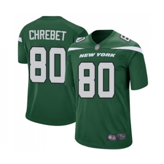 Men's New York Jets #80 Wayne Chrebet Game Green Team Color Football Jersey - Ujersey
