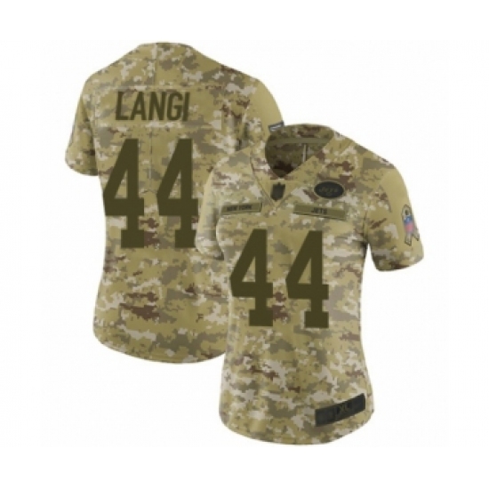 Women's New York Jets #44 Harvey Langi Limited Camo 2018 Salute to Service Football Jersey - Ujersey