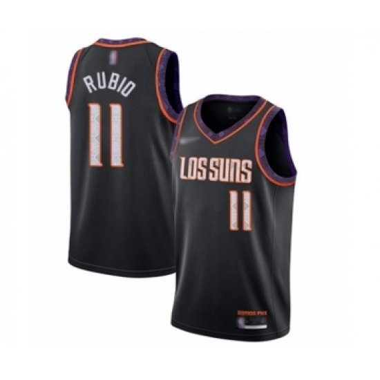 Women's Phoenix Suns #11 Ricky Rubio Swingman Black Basketball Jersey - 2019 20 City Edition - Ujersey