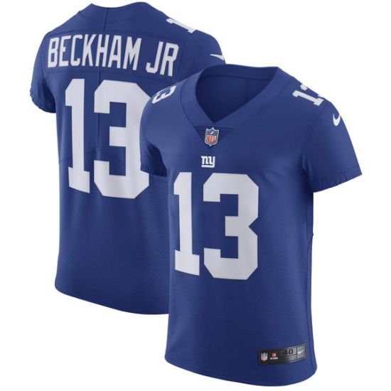 Men's Nike New York Giants #13 Odell Beckham Jr Elite Royal Blue Team Color NFL Jersey - Ujersey