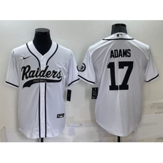 Men's Las Vegas Raiders #17 Davante Adams White Stitched MLB Cool Base Nike Baseball Jersey - Ujersey