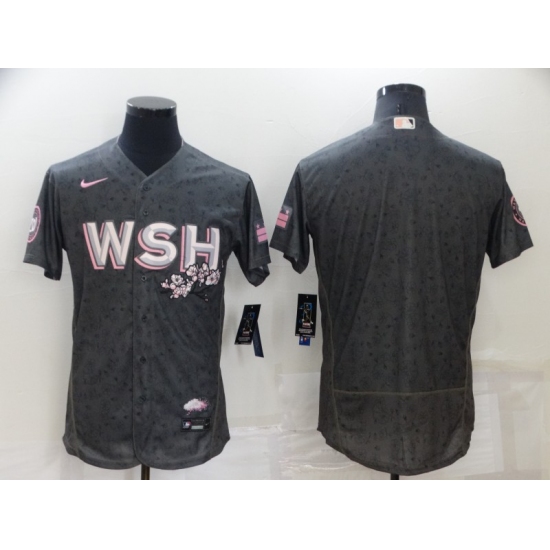 Men's Washington Nationals Blank Gray 2022 City Connect Replica Player Jersey - Ujersey