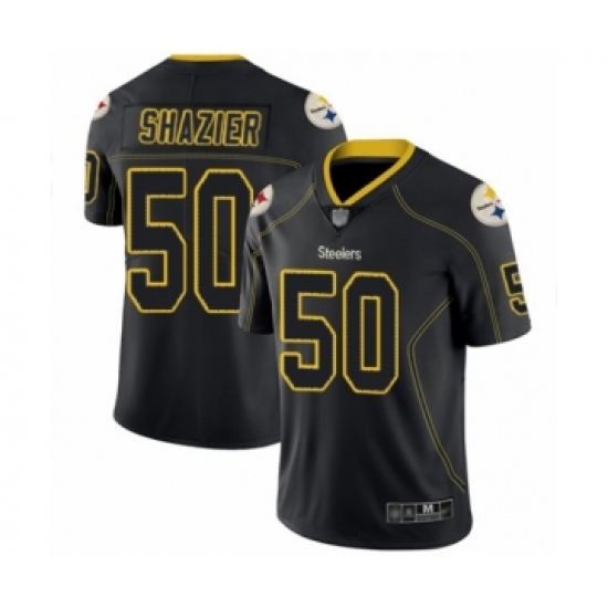 Men's Pittsburgh Steelers #50 Ryan Shazier Limited Lights Out Black Rush Football Jersey - Ujersey