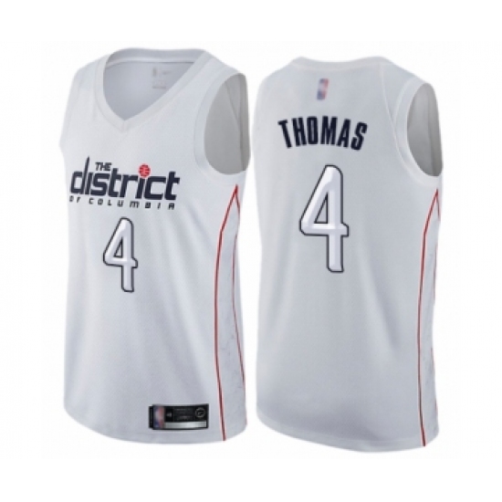 Youth Washington Wizards #4 Isaiah Thomas Swingman White Basketball Jersey - City Edition - Ujersey