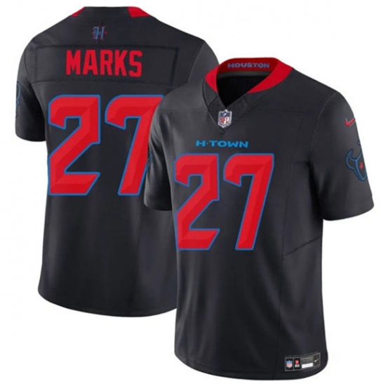 Men's Houston Texans #27 Woody Marks Navy 2nd Alternate 2025 F.U.S.E. Vapor Limited Football Stitched Jersey - Ujersey