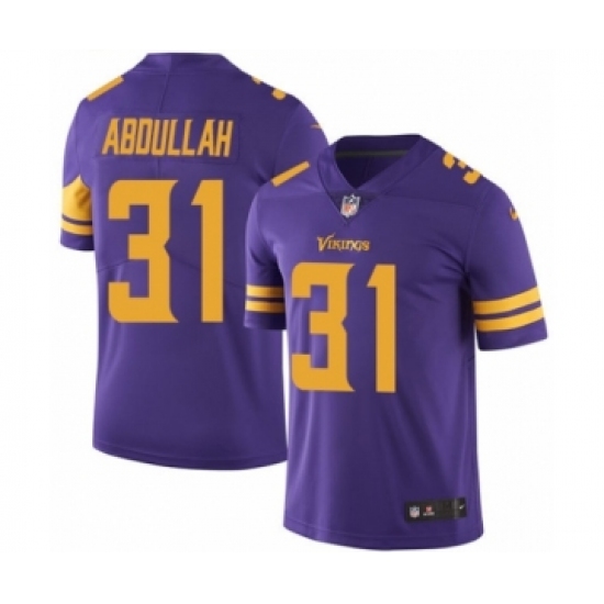 Men's Nike Minnesota Vikings #31 Ameer Abdullah Limited Purple Rush Vapor Untouchable NFL Jersey - Ujersey