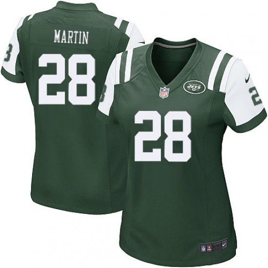 Women's Nike New York Jets #28 Curtis Martin Game Green Team Color NFL Jersey - Ujersey