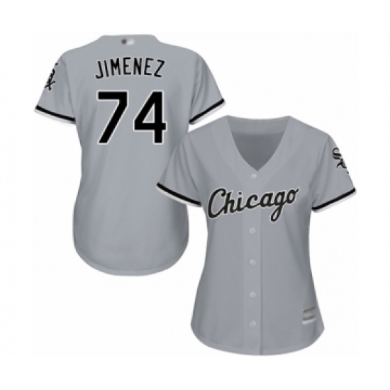 Women's Chicago White Sox #74 Eloy Jimenez Authentic Grey Road Cool Base Baseball Jersey - Ujersey