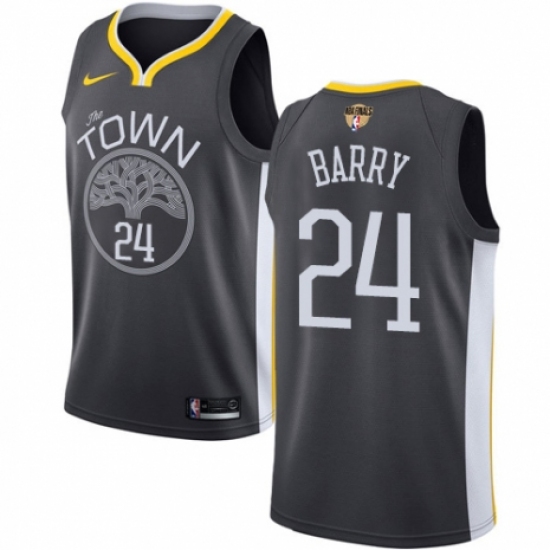 Women's Nike Golden State Warriors #24 Rick Barry Swingman Black Alternate 2018 NBA Finals Bound NBA Jersey - Statement Edition - Ujersey