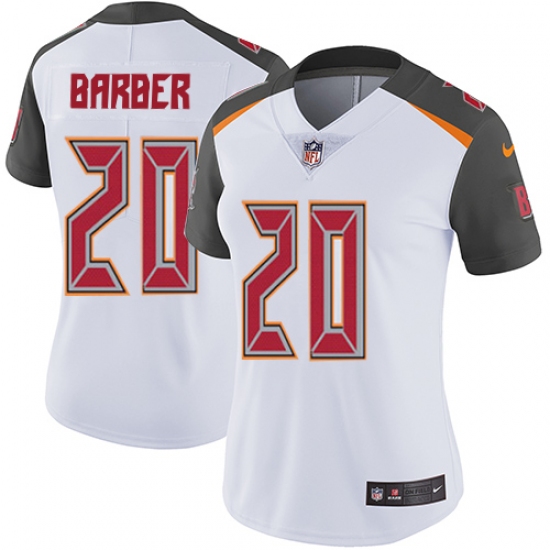 Women's Nike Tampa Bay Buccaneers #20 Ronde Barber White Vapor Untouchable Limited Player NFL Jersey - Ujersey