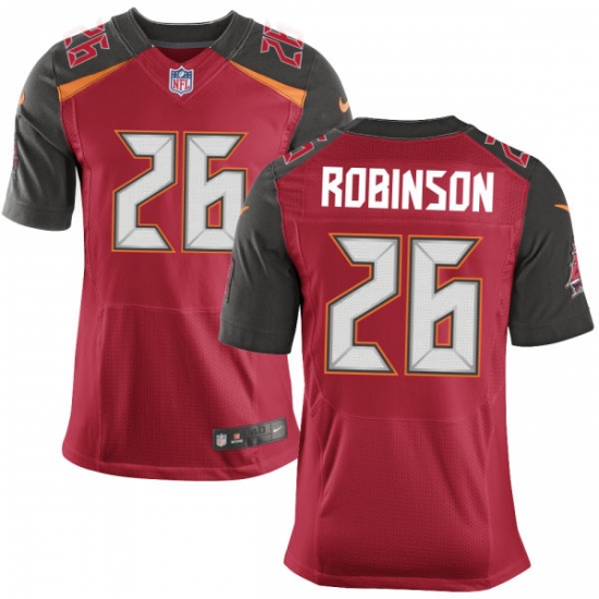 Men's Nike Tampa Bay Buccaneers #26 Josh Robinson Elite Red Team Color NFL Jersey - Ujersey