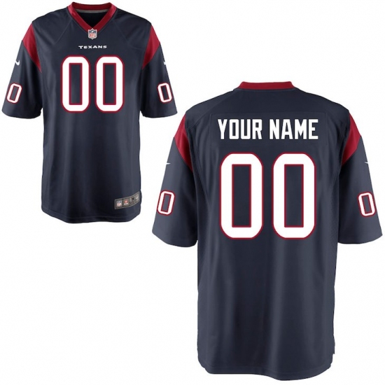 Men's Houston Texans Nike Navy Custom Game Jersey - Ujersey
